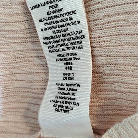 Free People Womens Top Sz S/P Peach Cropped Relaxed Swiftie Loose Boho Hippie Y2 - Picture 10 of 12